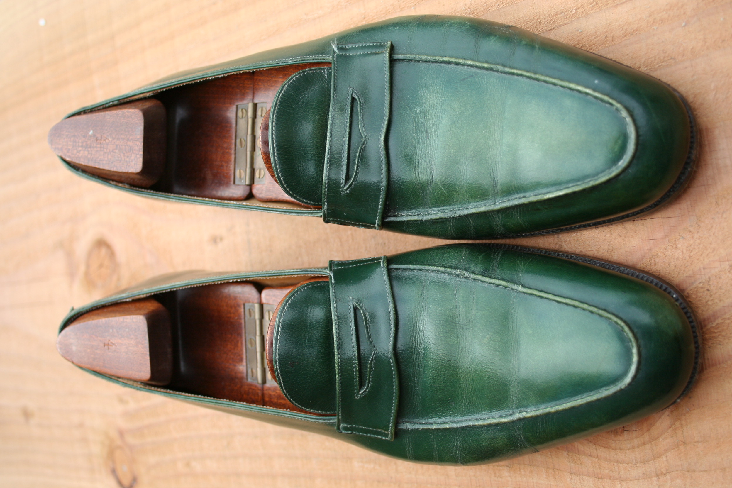 John Lobb of St  James, London, Loafers, Green SOLD