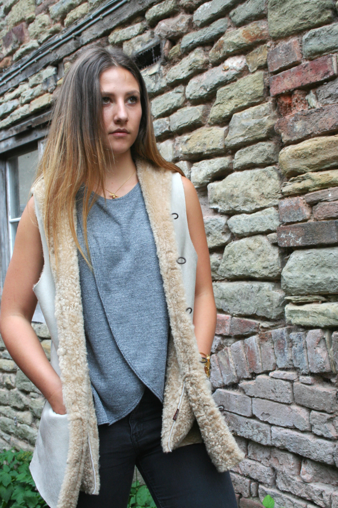 Corve Lamskin Gilet with Pockets